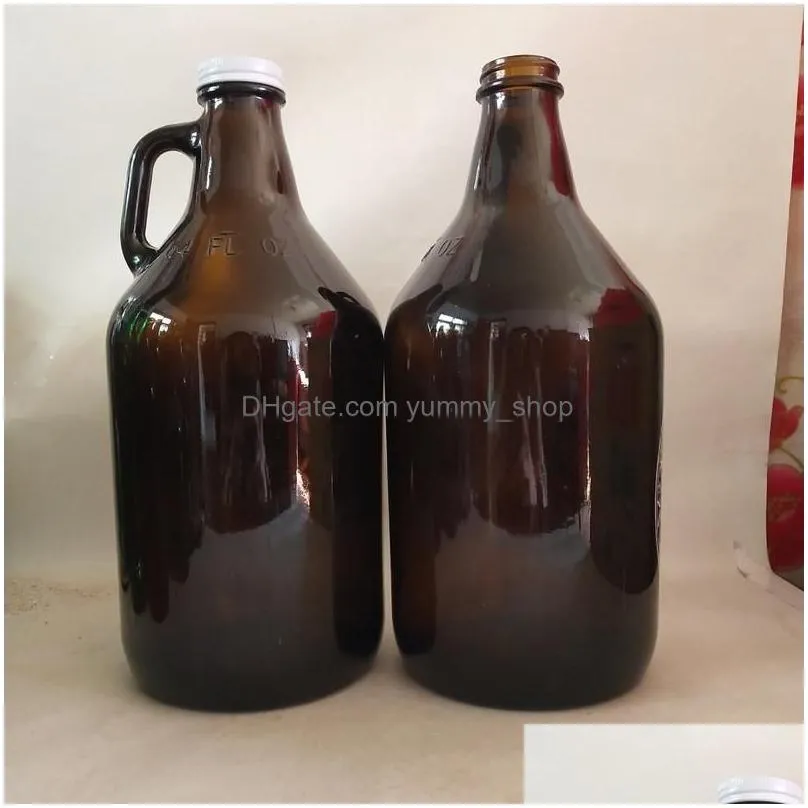wholesale high quality 2l laboratory reagent bottle sealed jar brown california glass with handle lab supplies