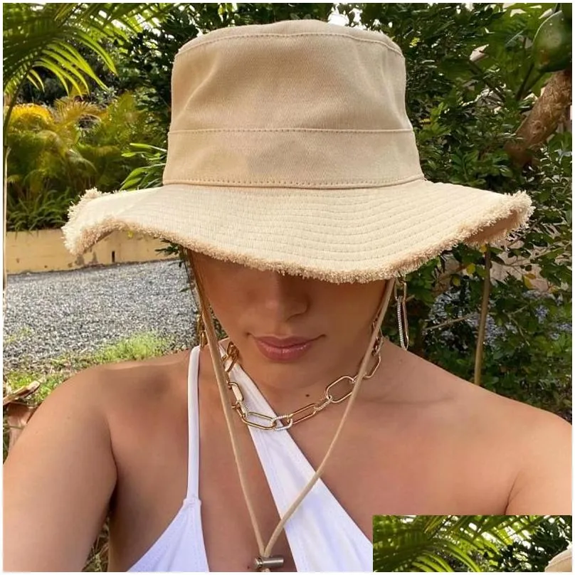 Woman Wide Brim Hats Summer Le Bob Artichaut Bucket Hat Sunshade for outdoor travel hats
