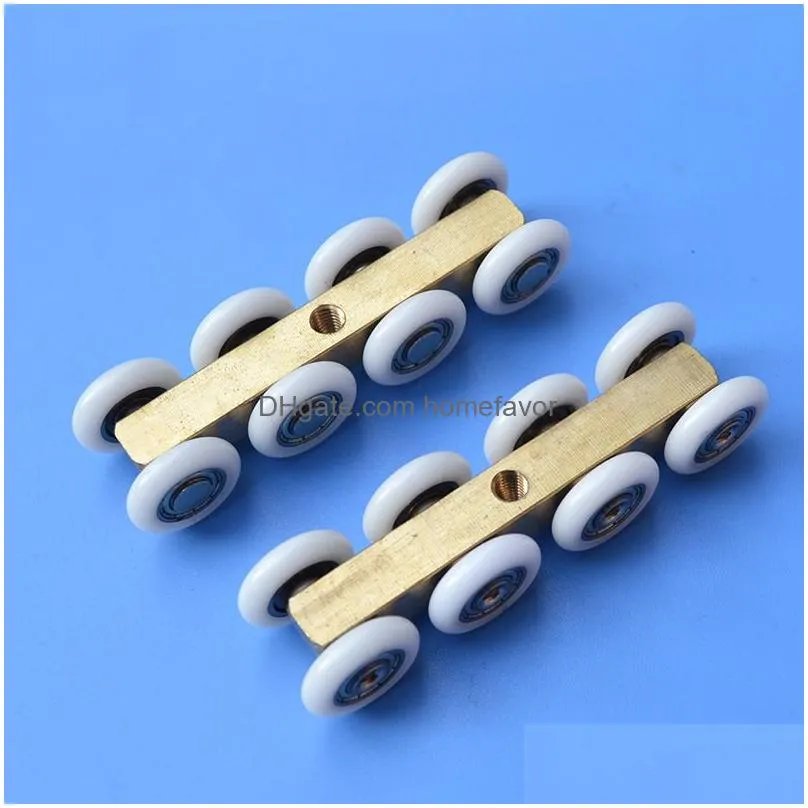 ultra-quiet wooden furniture sliding door pulley hanging track nylon wheel glass bearing hardware accessories