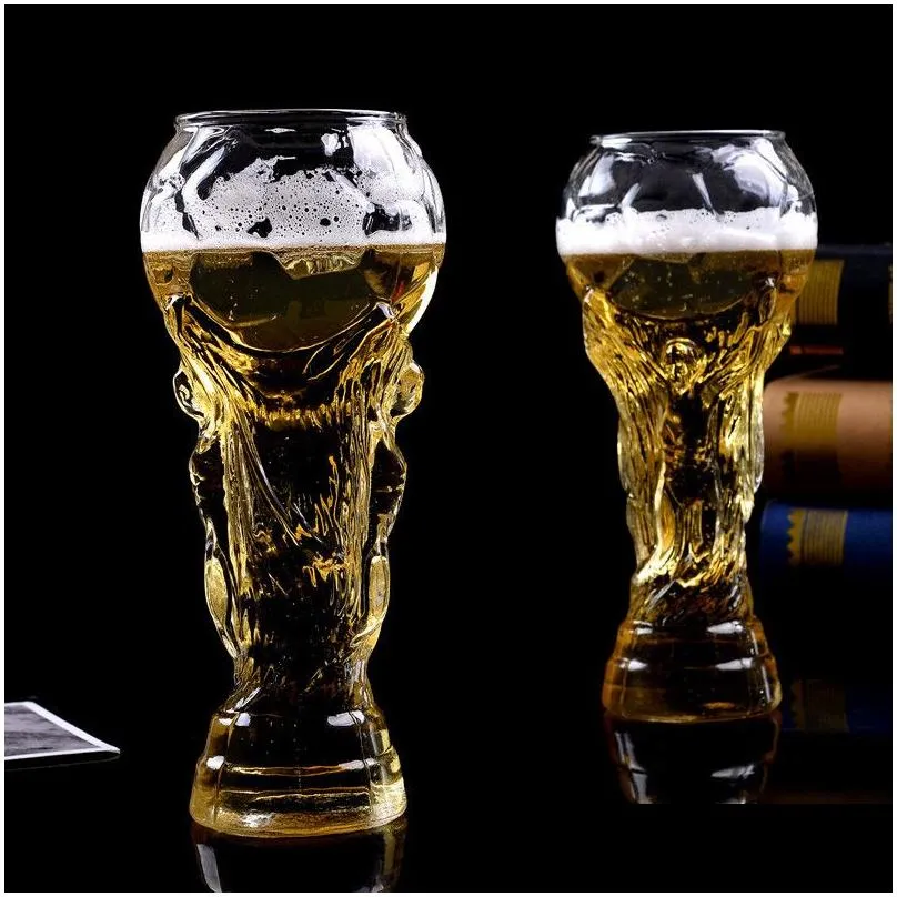 Wine Glasses Creative Football Game Crystal Design Beer Glass Cups Beers Water Mug Barware Party Wine Glasses Drop Delivery Home Garde Dhjig