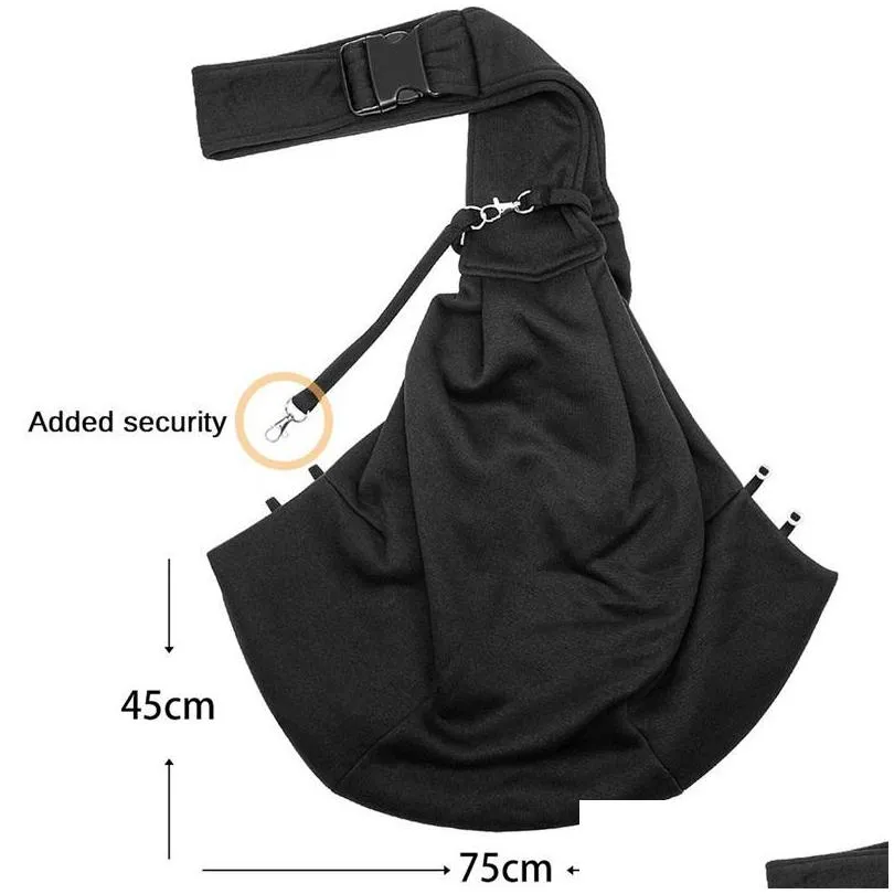 Dog Car Seat Covers Hand Sling Adjustable Padded Strap Tote Bag Breathable Shoder Front Pocket Belt Carrying Small Dog Cat Car Seat Dr Dhnom