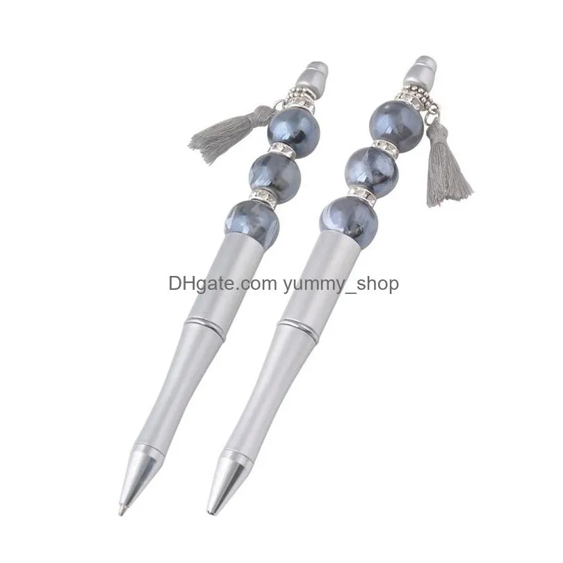 Ballpoint Pens Wholesale Usa Add A Bead Diy Pen Original Beads Customizable Lamp Work Craft Writing Tool Drop Delivery Office School Dhwtg
