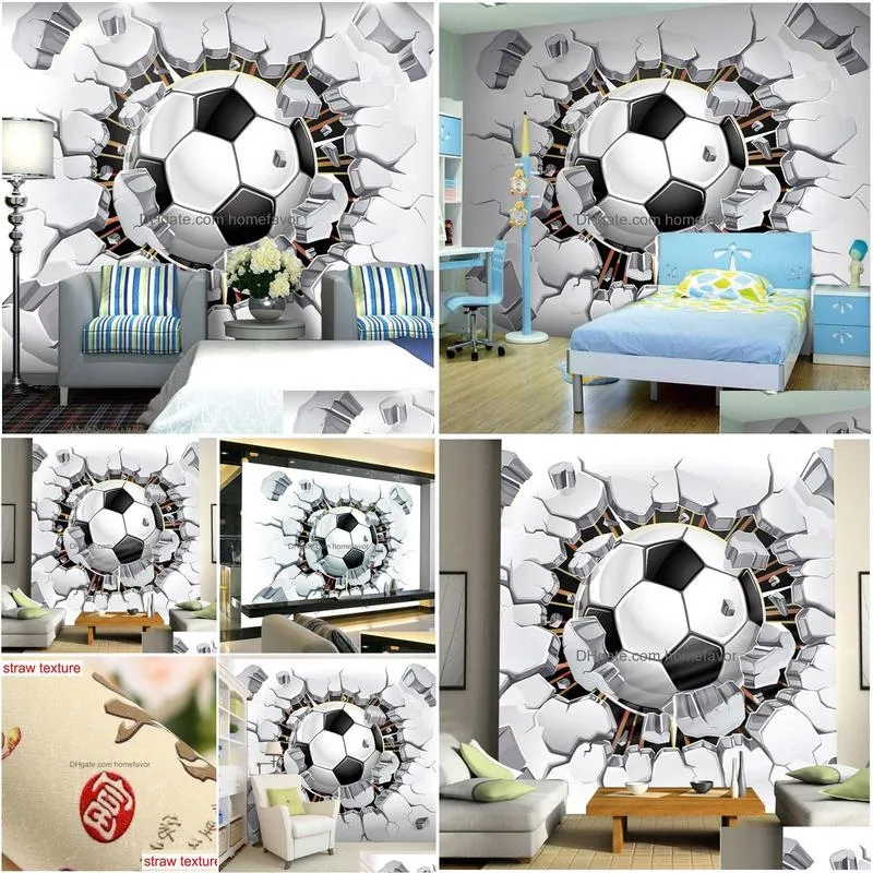 3d soccer wallpaper sport background mural living room sofa bedroom football tv backdrop custom any size wall