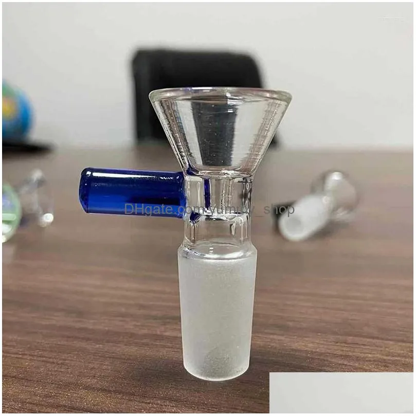 wholesale 14mm school laboratory glasre borosilicate glass joint clear slide male bowl w/handle funnel type chemistry tool