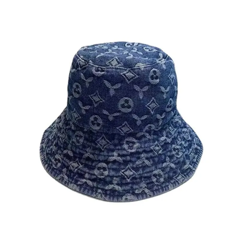 Classic Wide Brim Hats For Women Designer Denim Bucket Hat Fashion Summer Men Sun Hat Outdoor Casquette Baseball Caps Mens Womens