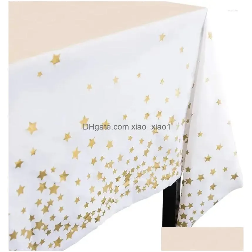 table mats plastic gold star tablecloth party cloths disposable parties birthdays weddings twinkle little stars tables