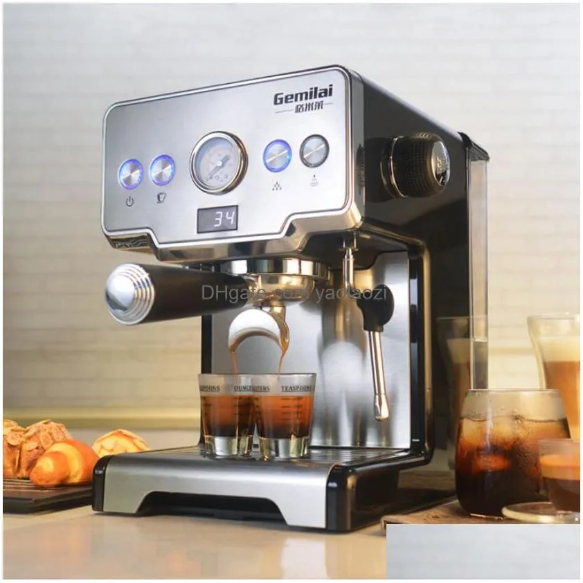 15 bar italian coffee machine stainless steel steam semi-automatic milk bubble espresso coffee maker commercial crm3605