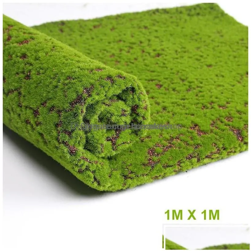 car dvr decorative flowers wreaths 1mx1m/ 2mx1m grass mat green artificial lawns turf carpets fake sod home garden moss for floor wedding