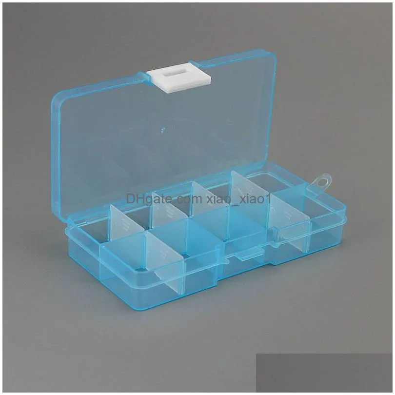 clear plastic jewelry box organizer with 10 compartments earring organizers 122778
