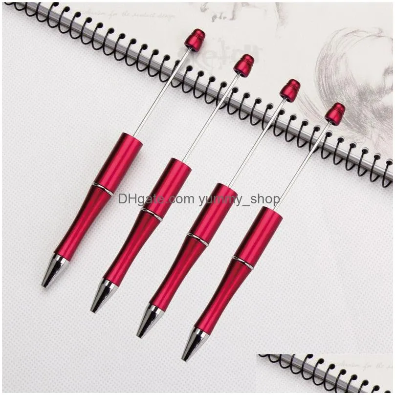 Ballpoint Pens Wholesale Usa Add A Bead Diy Pen Original Beads Customizable Lamp Work Craft Writing Tool Drop Delivery Office School Dhwtg