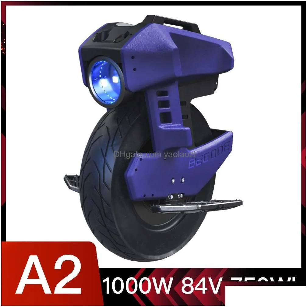 begode a2 electric unicycle 15inch gotway 1000w 84v 750wh smart wheel monocycle balance waterproof