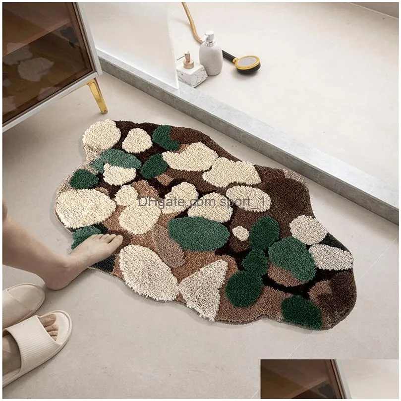 bathroom protection antislip carpets moss carpet floor mat small  cream wind bedroom blanket into the living room light luxury