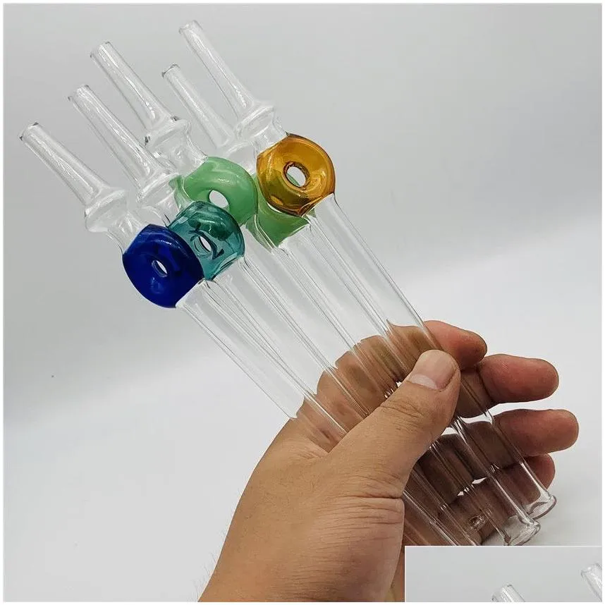 8.3 inch mini hookahs nectar collector with thick clear glass filter tips glass tube pyrex rig stick smoking hand pipes