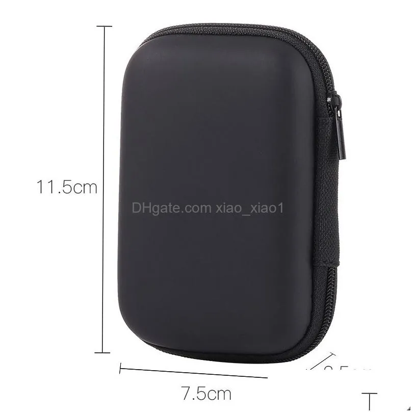 earphone storage bag portable earbuds pouch box headset cover protector mini zipper hard headphone case usb cable organizer fmt2109