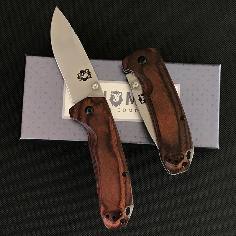 Wooden Handle Liome 15031 Folding Knife Outdoor Camping Tactical Saber Survival Self-defense EDC Pocket Knives