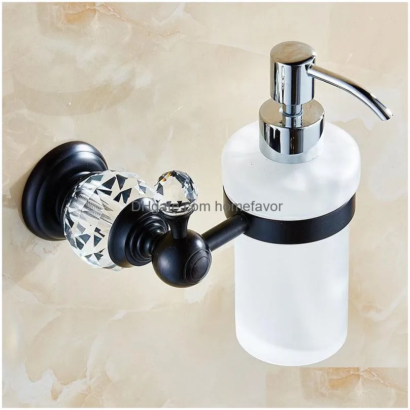 liquid soap dispensers luxury gold color soap dispenser wall mounted with frosted glass container bottle bathroom products hk-38