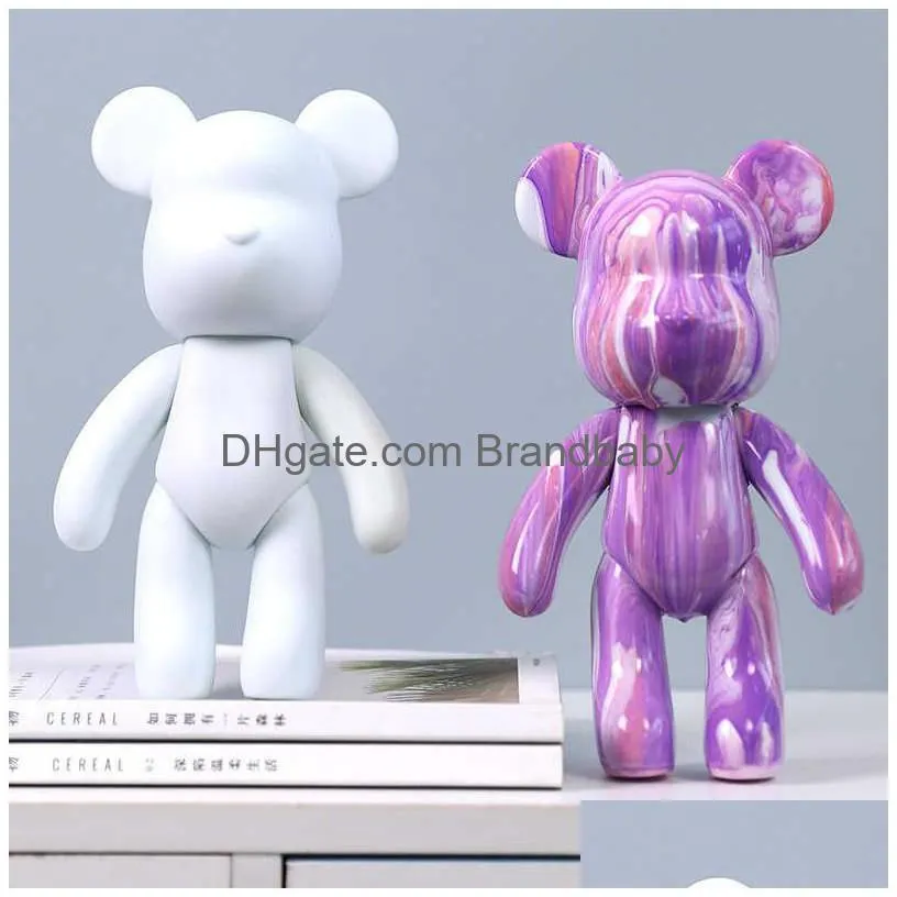 Novelty Games Fluid Violence Bear White Embryo Ornament Diy Handmade Gift Combination Complete Set Of Iti Painting T221013 Drop Delive Dhc7J
