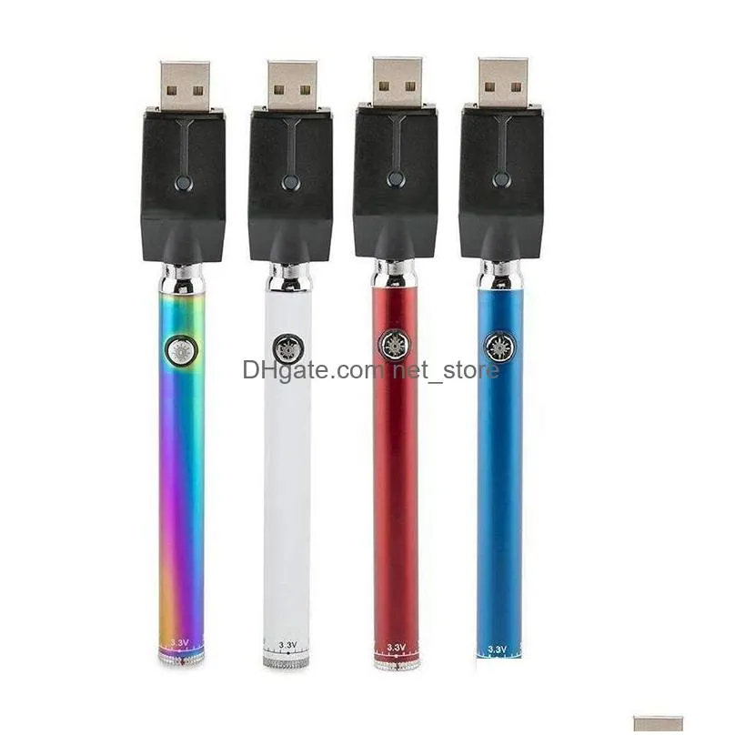  510 preheat battery 320mah slim pen twelve colors twist paper box packaging 3.3v-4.8v