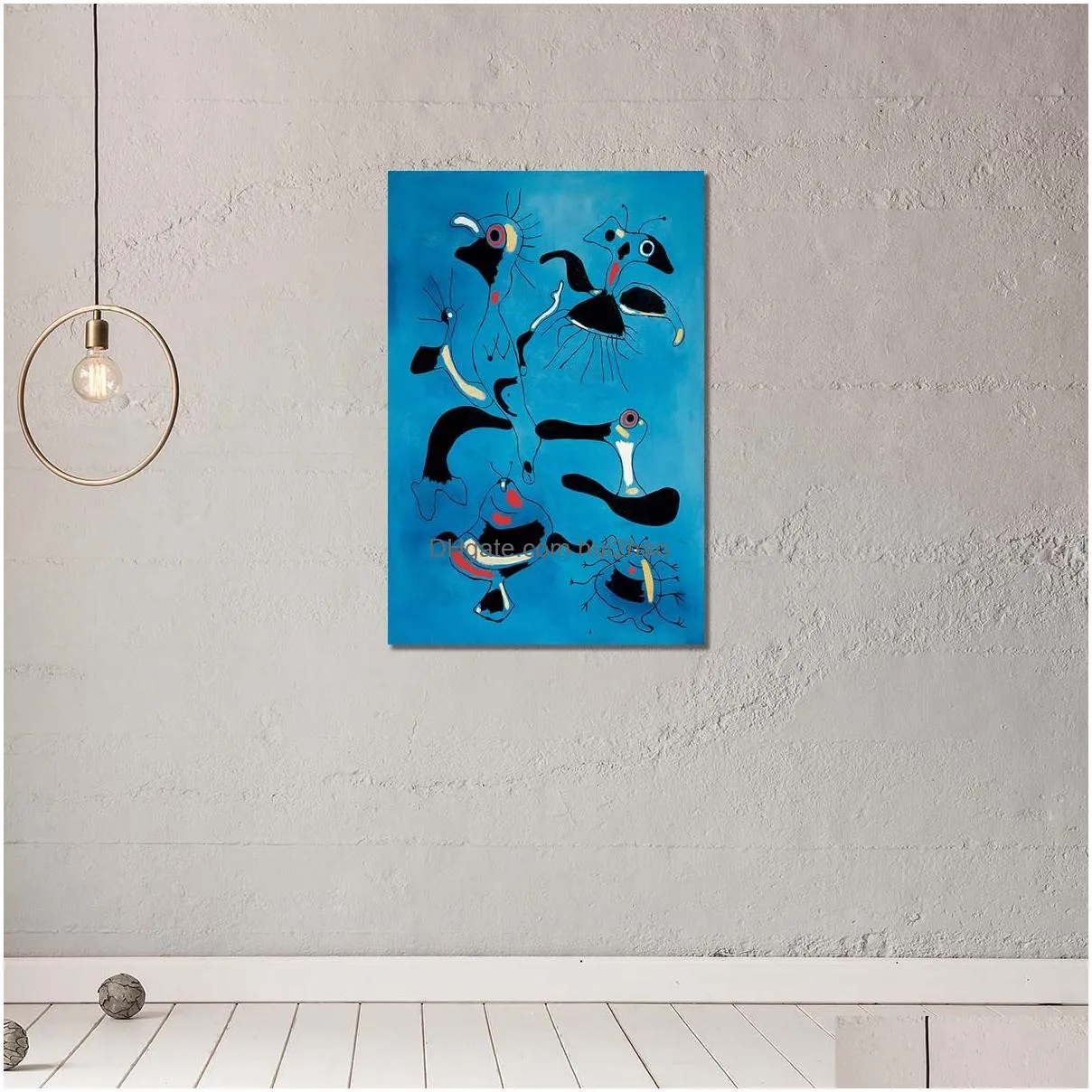 birds and insects miro canvas painting wall art print poster picture decorative painting living room home decoration2836199