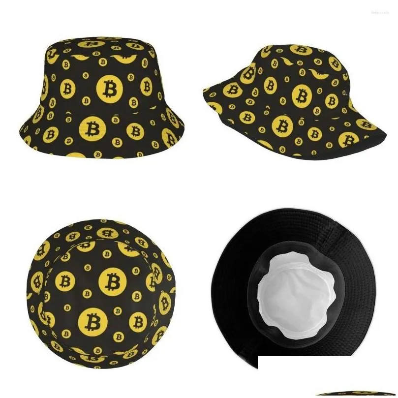 Berets Berets Cryptocurrency Crypto Money Bucket Hat Beach Hatwear Stuff Fishing Cap For Outdoor Sports Uni Session Lightweight Drop D Dhmvj