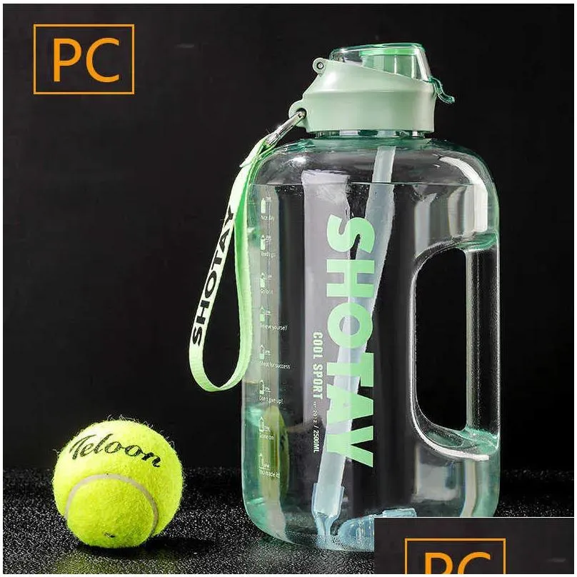 Water Bottles 1.5 2 Liter Bpa Sport Bottle Kettle 1 Gallon Large Capacity Tritan Water With St Drink Waterbottle Gym Cup Drop Delivery Dhv6A