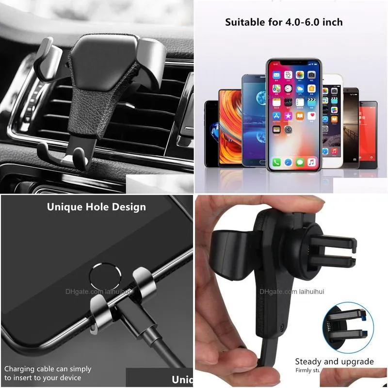 car phone holder for phone in car air vent mount stand no magnetic mobile phone holder universal gravity smartphone cell support