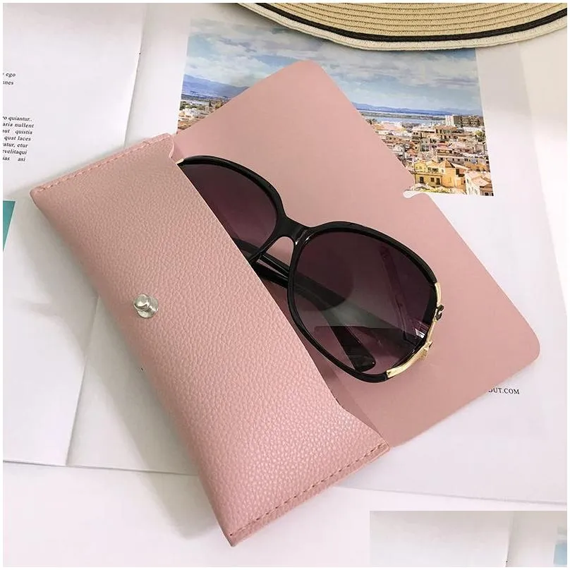 Sunglasses Cases Black Pink Color Soft Letter Sunglasses Cases Bags Storage Wholesale For Women Men Eyeglasses Bag Drop Delivery Fashi Dhl9U