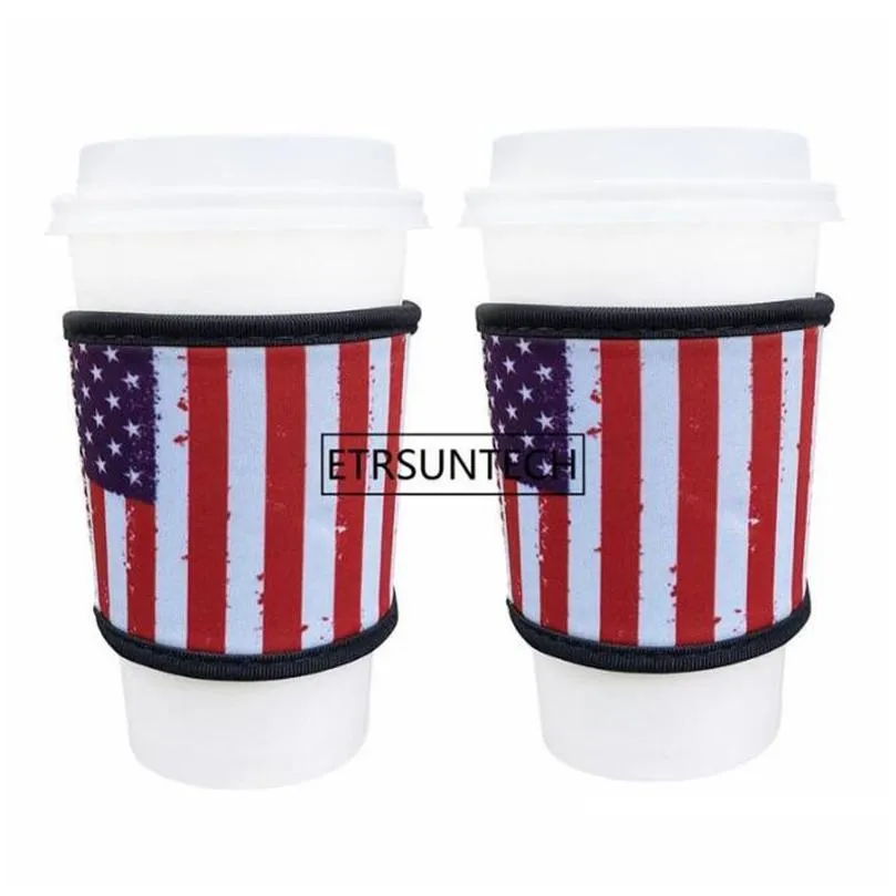 Other Drinkware Neoprene Heat Resistant 4Mm Thick Insated Reusable Coffee Cup Sleeves For Coffees And Tea 12Oz-24Oz Cups Drop Delivery Dhngw