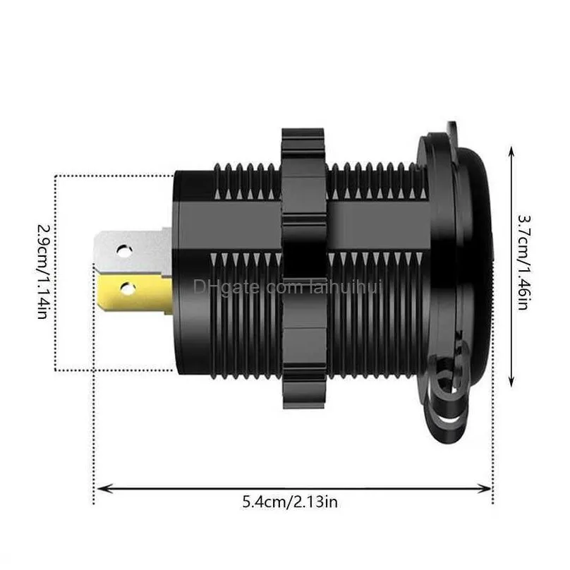  car cigarette lighter socket dual usb ports universal power adapter  fast charging plug splitter car accessories interior