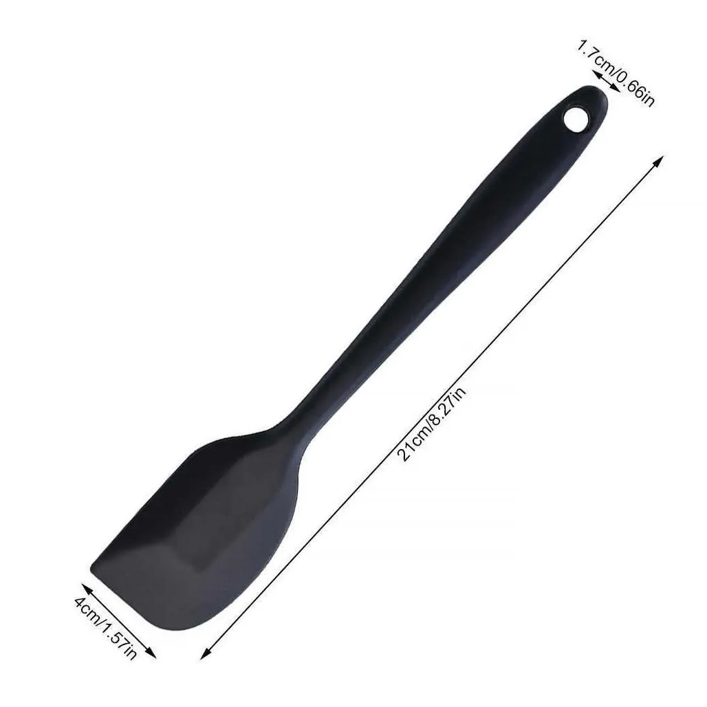 small silicone spatula cookware parts jam and cream spatula cake spatula one piece solid colour butter spatula baking tool