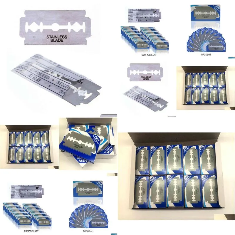 dorcoc 200pcs stainless steel safety blades for shaving razor men shaver lames de rasoir barber blade