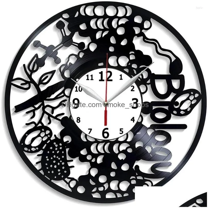 wall clocks biology clock vintage record retro large art study 12 inch birthday gift biolog