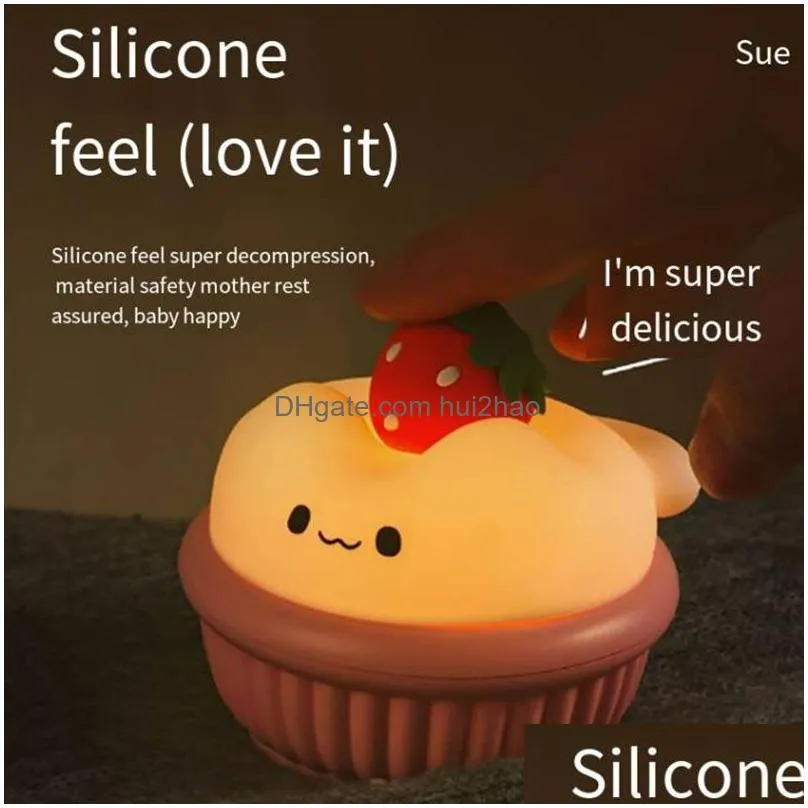 xiaoyedeng dormitory bedroom regular healing childrens gift wholesale cute cupcake gift patting lamp