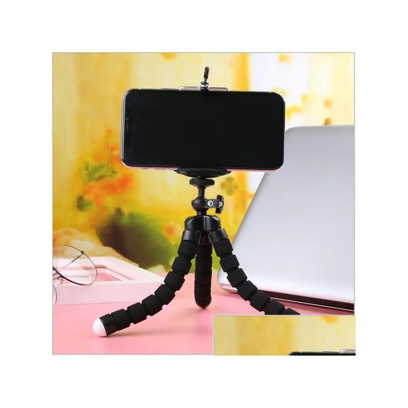 mini flexible camera phone holder flexible octopus tripod bracket stand holder mount monopod styling accessories