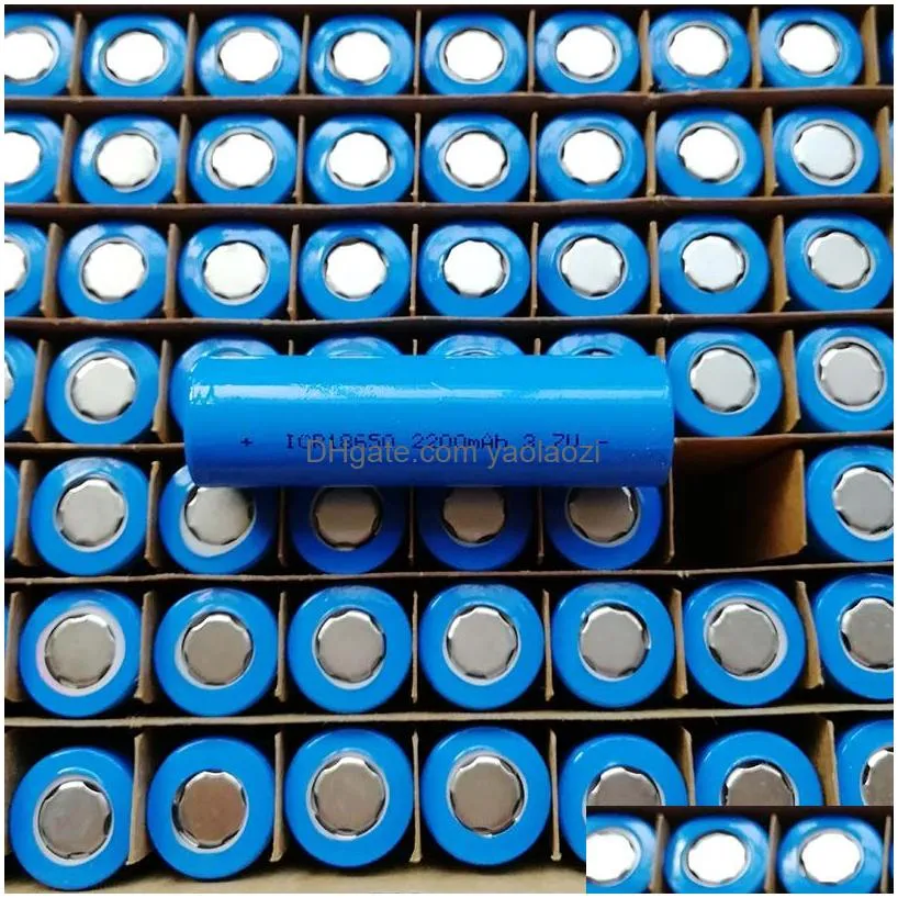 10pcs per lot 18650 battery 2200mah rechargable lithium batteries 100% high quality