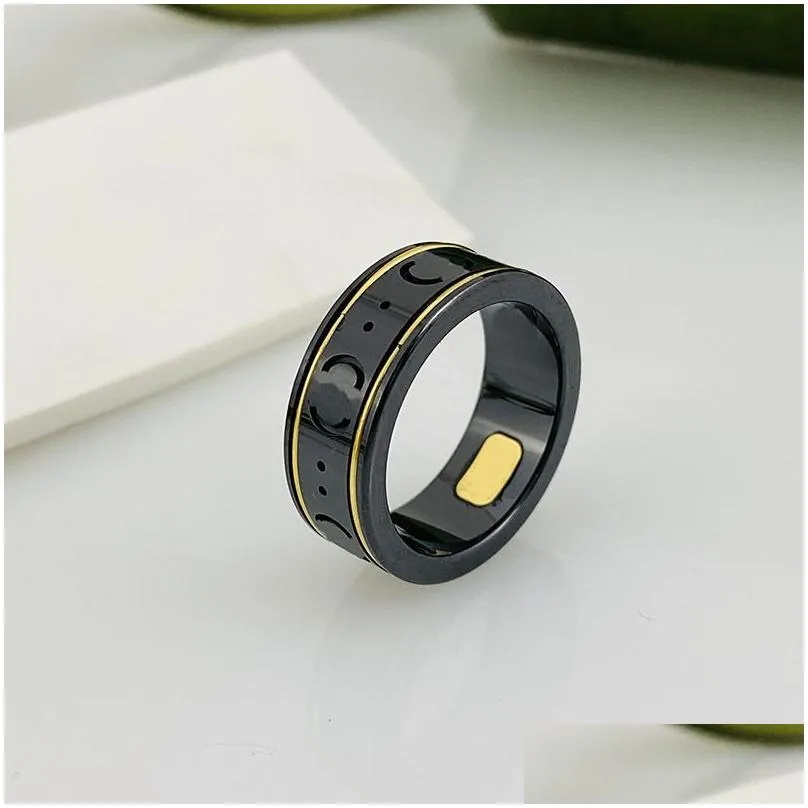 love ring pottery and porcelain men jewlery designer for women womens rings anniversary gift g double black-and-white ceramic ancient ring 18k