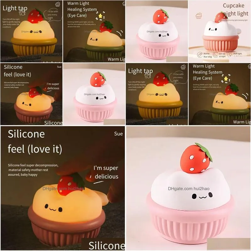 xiaoyedeng dormitory bedroom regular healing childrens gift wholesale cute cupcake gift patting lamp