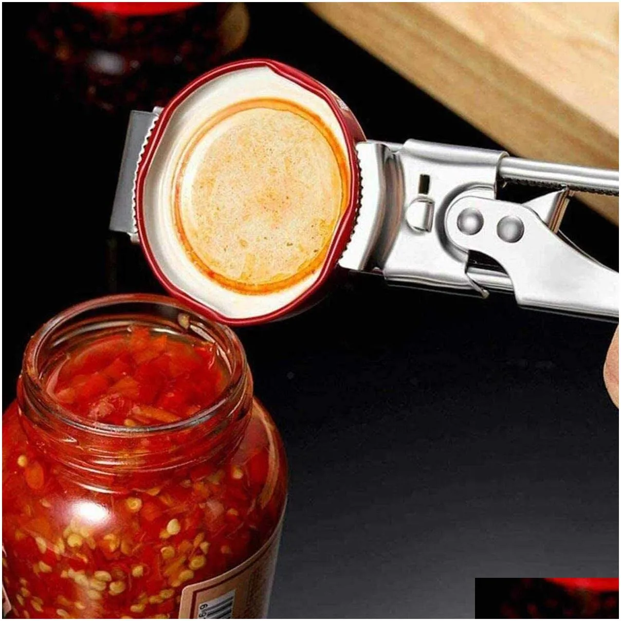 Openers New Can Openers Adjustable Stainless Steel Non-Slip Mtifunction Manual Jar Bottle Lid Opener Gadget Home Gadgets Accessories D Dhp7S