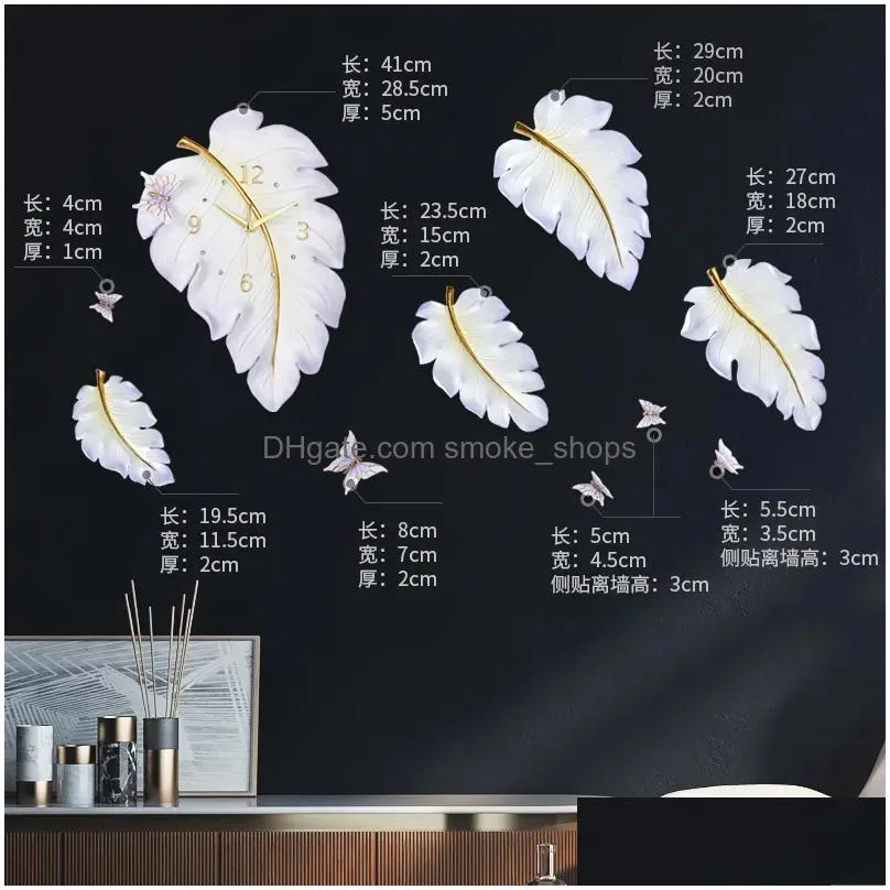 nordic large wall clock 3d creative clocks wall home decor living room modern bedroom silent home relogio wall decoration fz267 201202