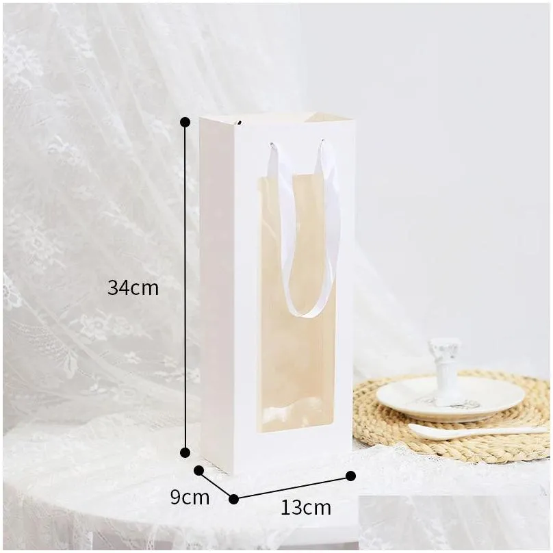 Other Event & Party Supplies Pvc Window Flower Box Packaging Portable Boxes Transparent Bouquet Gift Drop Delivery Home Garden Festive Dh5Lq