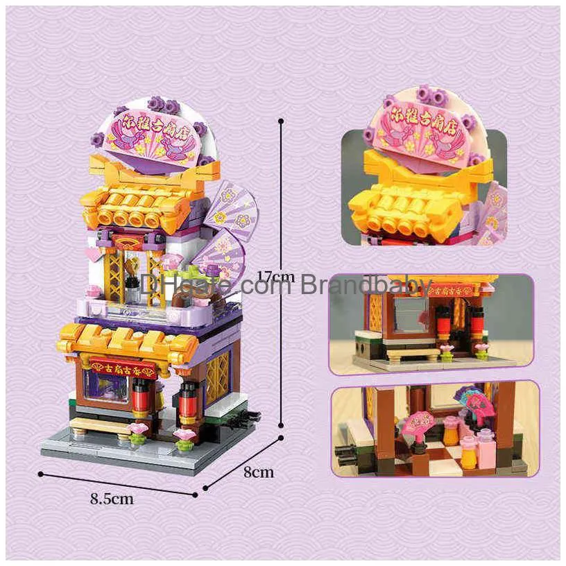 Creative Friends City Street View Summer Ice Shop Building Blocks Diy Food Bear Candy Assembly Toys Girls Gifts T230103 Drop Delivery Dhqjx