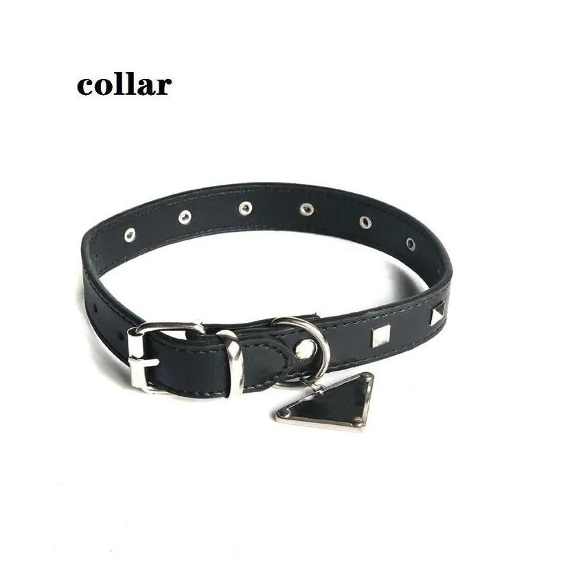 Dog Collars Leashes Stepin Designer Harness And Set Brand Leather Pet Collar Leash With Handbag Soft Bandana Necktie For Small Med