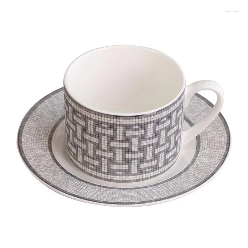 Cups Saucers Classic European Bone China Coffee And Tableware Plates Dishes Afternoon Tea Set Home Kitchen With Gift Box