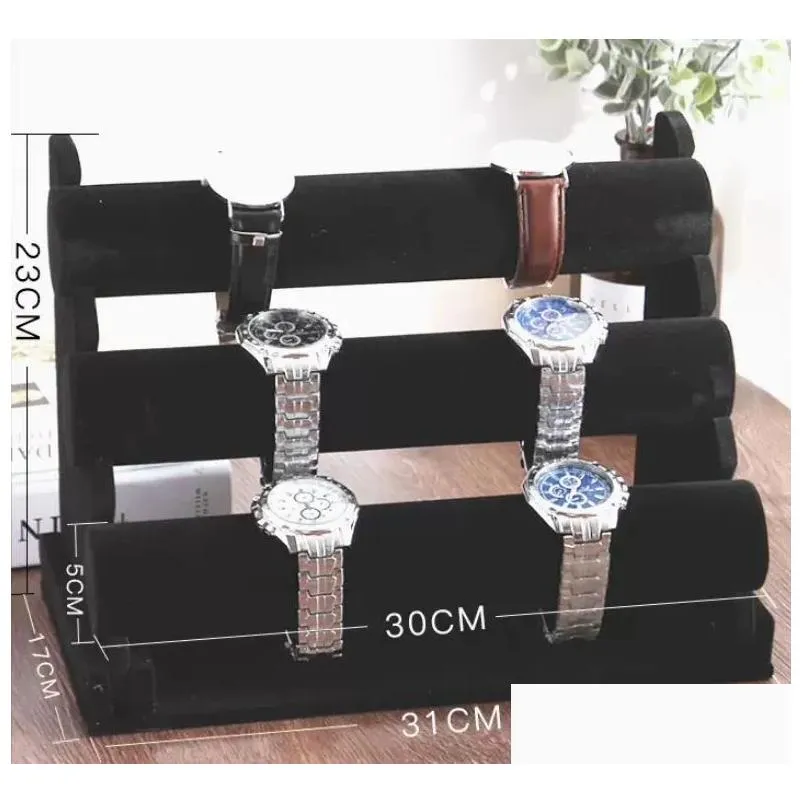 Jewelry Pouches, Bags Jewelry Pouches Arrivals Bracelet Stand Holder Chains Display Watch Collection Organizer Bangle Rack Storage Dro Dhjrl
