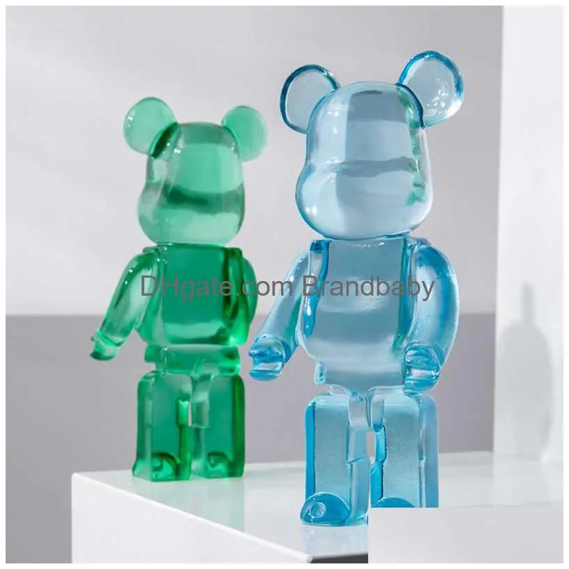Novelty Games Creative Resin Bearbricklys 400% Statue Violence Bear Scpture Figure Ornaments Home Living Room Decoration Gift Crafts D Dhuac