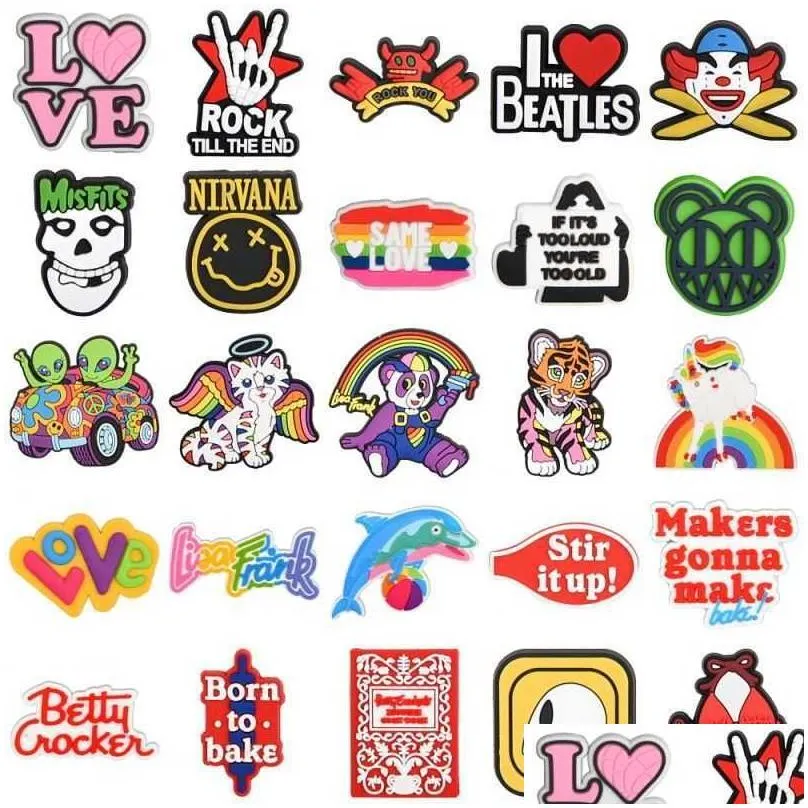 Cartoon Accessories Shoe Parts Accessories Wholesale Custom Pvc Clog Shoes Charms For Kids Decoration 2022 Drop Delivery Baby, Kids Ma Dhvkb