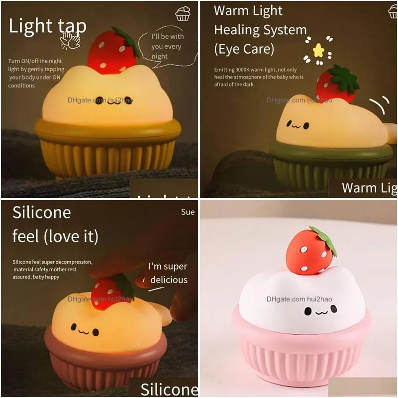 xiaoyedeng dormitory bedroom regular healing childrens gift wholesale cute cupcake gift patting lamp