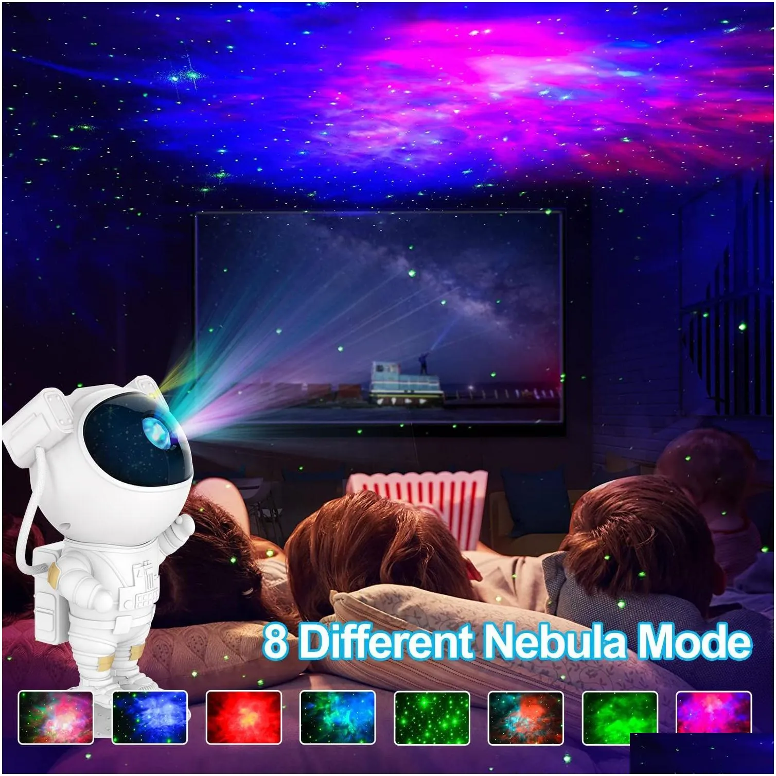 Night Lights Star Projector Galaxy Night Light - Astronaut Space Starry Neba Ceiling Led Lamp With Timer And Remote Kids Room Decor Ae Dh5Xy