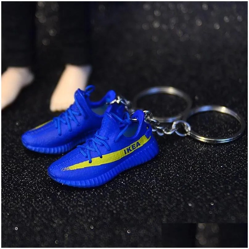 Keychains & Lanyards Keychains 3D Mini E Sneaker Keychain Shoes Model Backpack Pendant For Boyfriend Birthday Party Present High Quali Dh51T