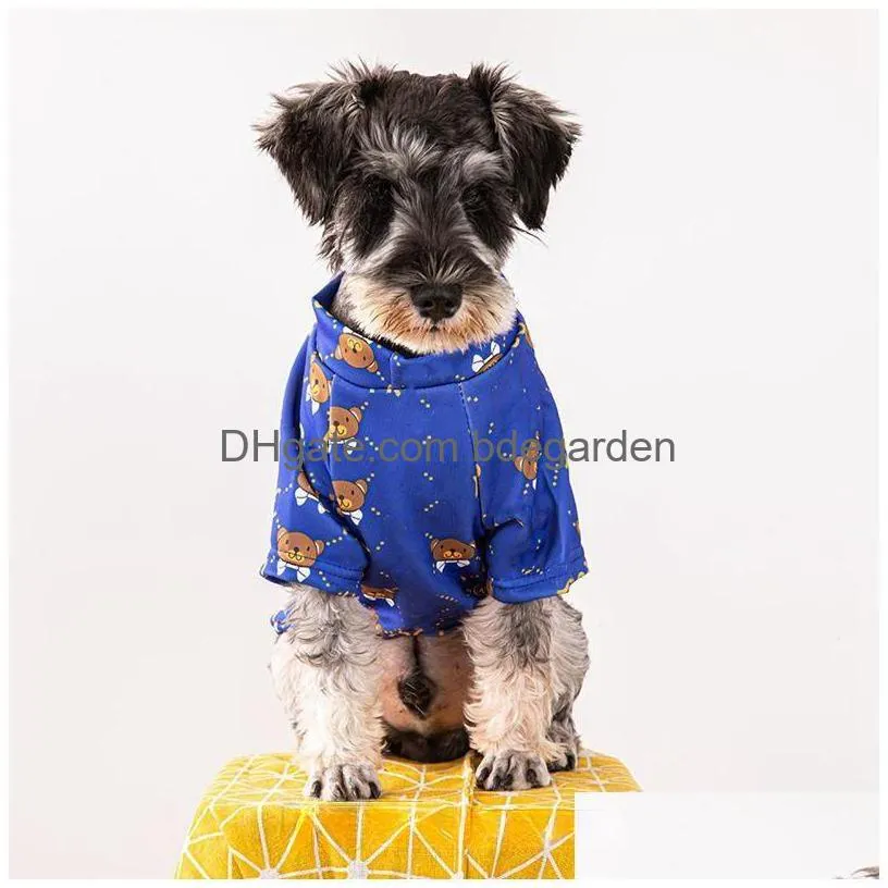 Designer Dog Clothes Brand T-Shirt With Classic Letters Pattern Little Bear Pet Shirts Cool Puppy Vests Soft Breathable Acrylic Sweats Dhi7W